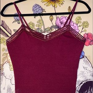 Red Cropped Tank